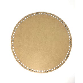 Base De Crochê Redonda Cesto Fio Malha 30 Cm Mdf 3 Mm