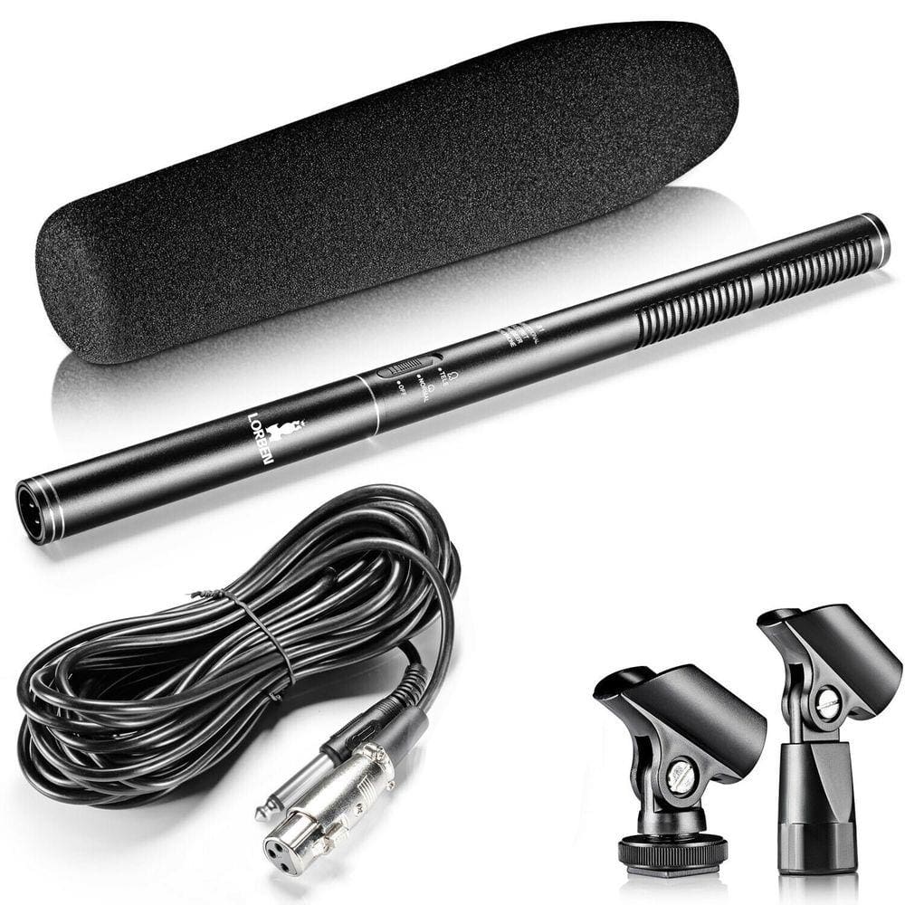 Microfone HT-81 Shotgun Super Unidirecional Ultra-cardióide Condensador