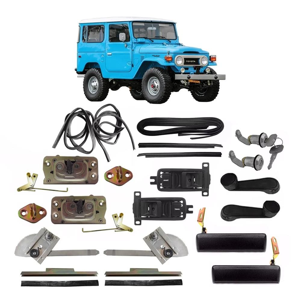 Kit Maçaneta Fechadura Borracha Porta Vid Toyota Bandeirante
