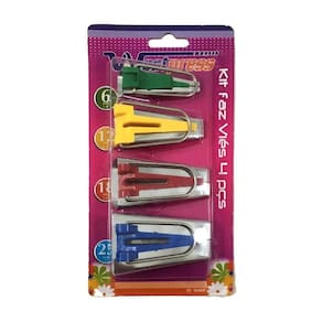 Kit Faz Viés 4 Peças Máquina Costura Quilting