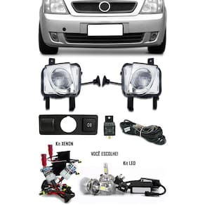 Kit Farol De Milha Neblina Chevrolet Meriva + Kit Xenon 6000K 8000K Ou Kit Lâmpada Super Led 6000K