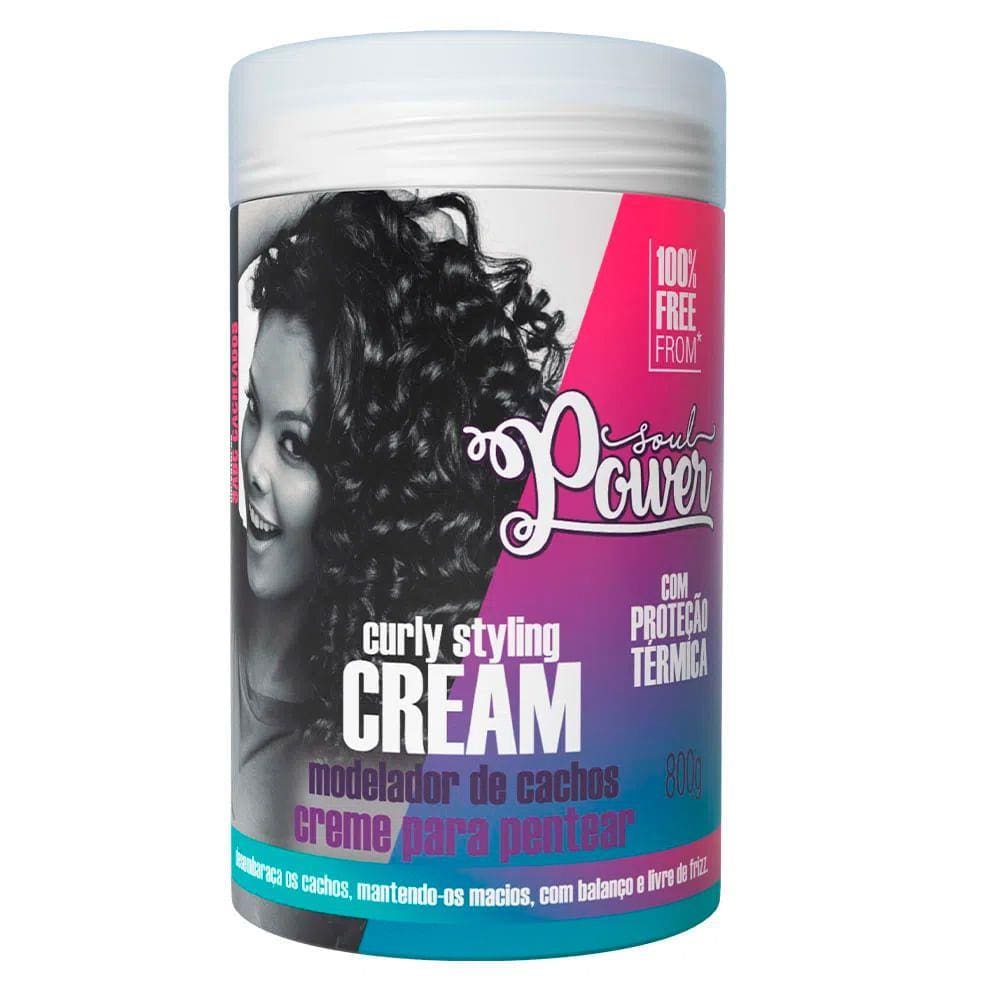 Creme para Pentear Soul Power Curly Styling Cream Modelador de Cachos 800g