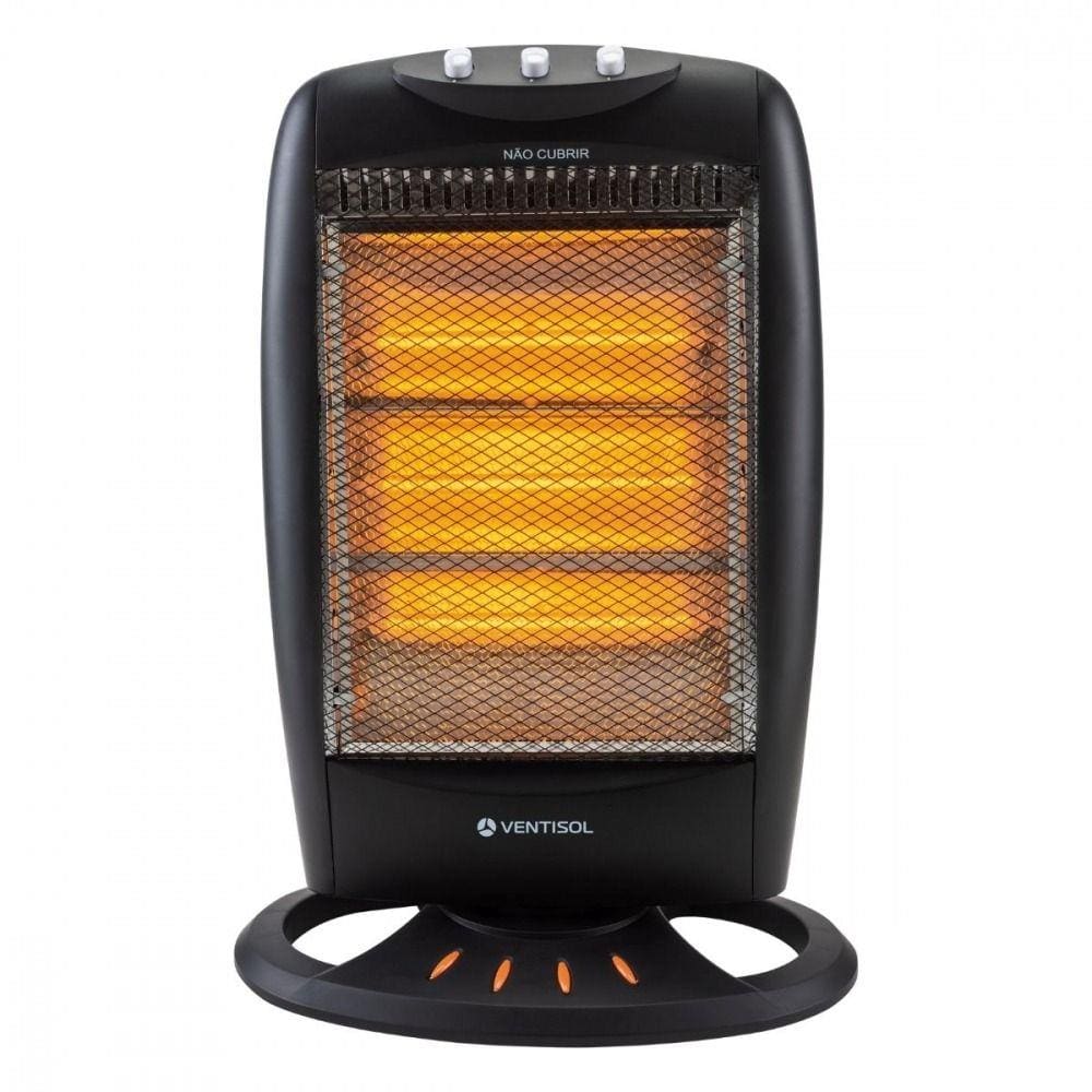Aquecedor Domestico Ventisol Halogeno Preto AH - 220