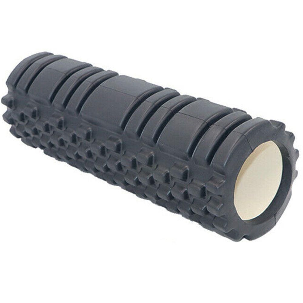 Rolo Massagem Foam Roller Liberação Miofascial Crossfit Yoga Pilates Preto