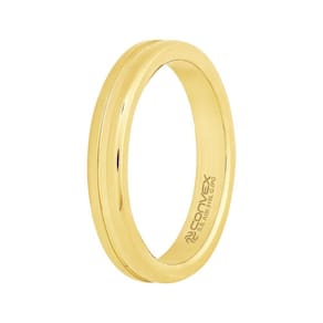 Aliança Aço Aton *Deus do Sol 3.45mm Gold IPG