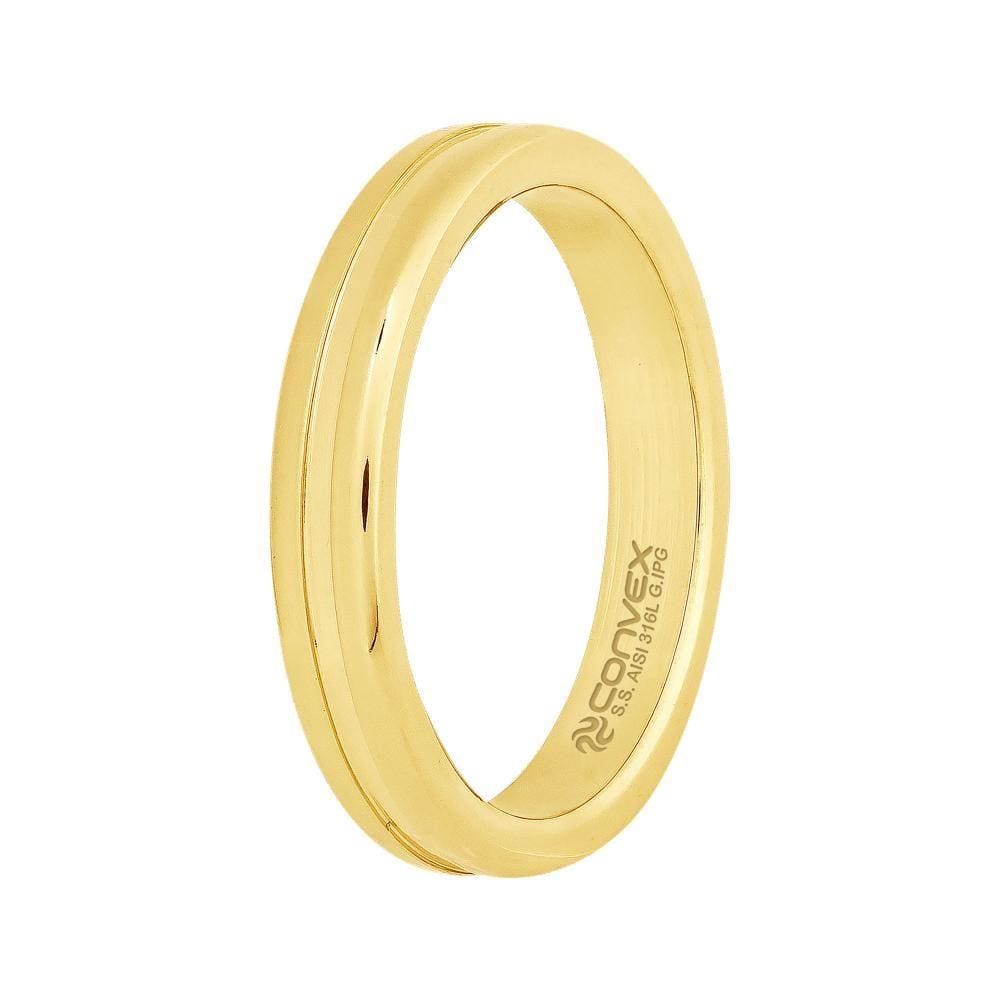 Aliança Aço Aton *Deus do Sol 3.45mm Gold IPG