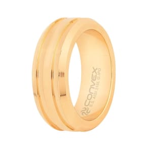 Aliança Aço Eros 8mm Gold IPG