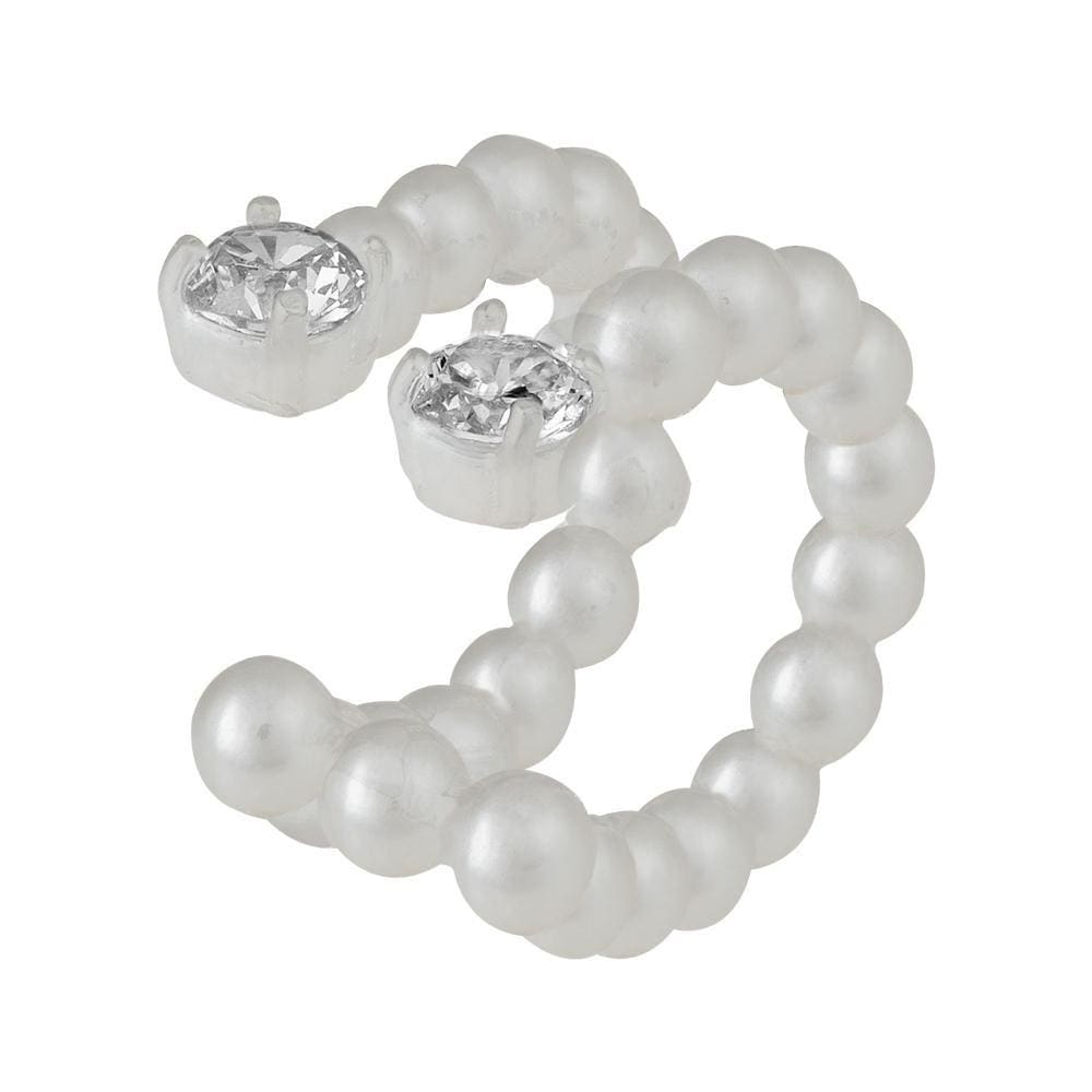 Piercing Prata ORB Pressão com 2 Zirconias C14 L12 A6mm