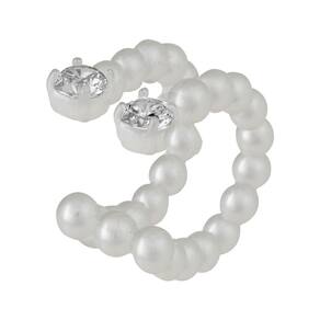 Piercing Prata ORB Pressão com 2 Zirconias C14 L12 A6mm