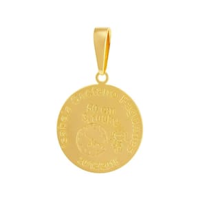 Pingente Aço Mandala Nascimento Menina 27mm Gold IPG