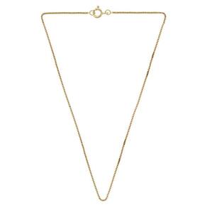 Corrente Prata c/ Ouro 18K Veneziana 0.70mm 50cm