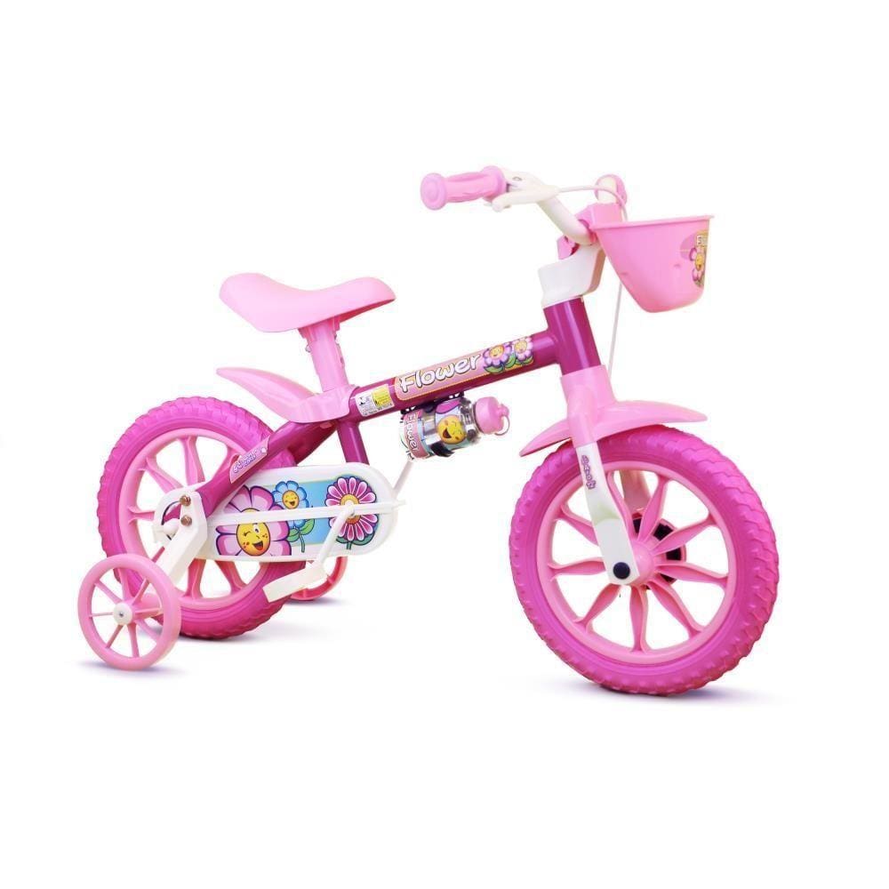 Bicicleta Infantil Aro 12 Flower Rosa