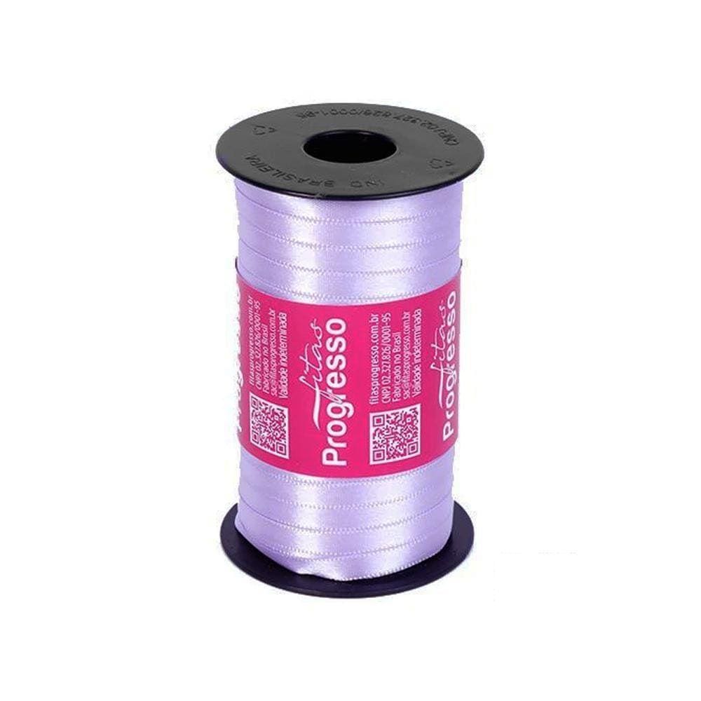 Fita De Cetim Progresso 7Mm Com 100 Metros Lilás