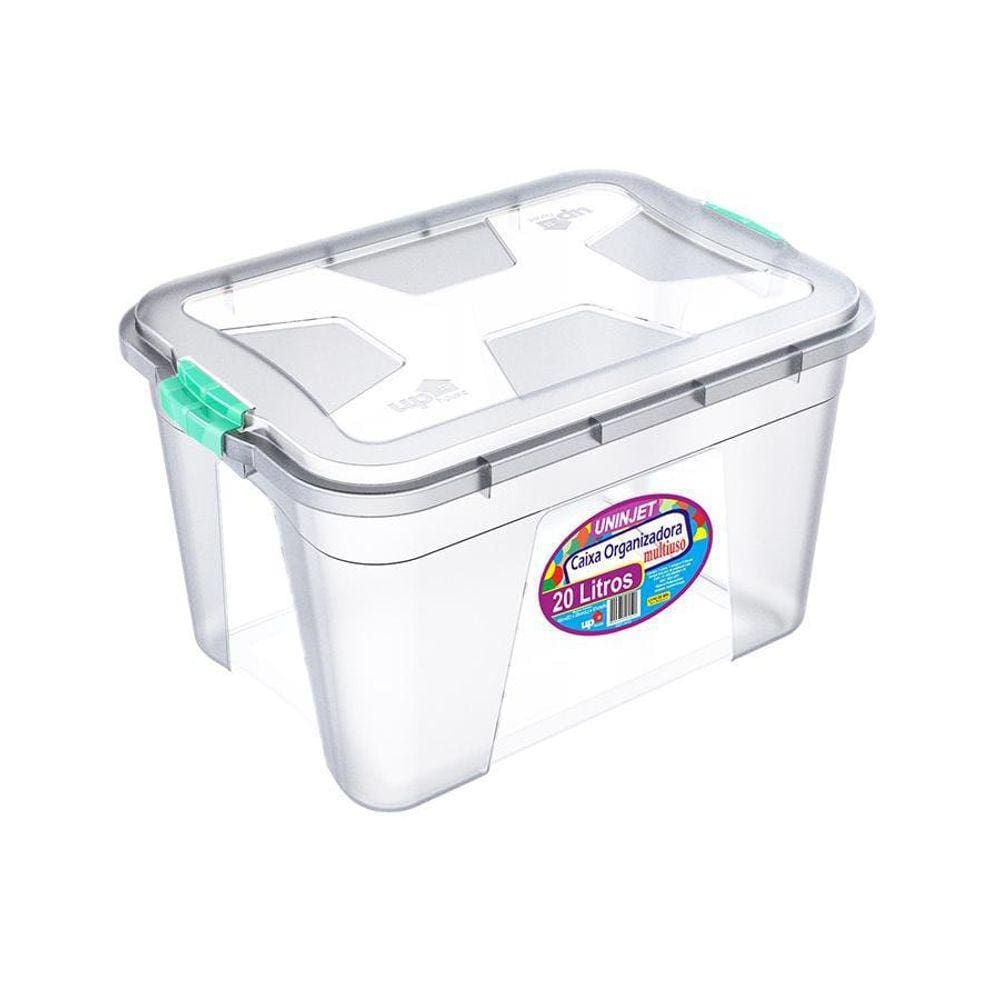 Caixa Organizadora Multiuso 20 Lt Uninjet Transparente