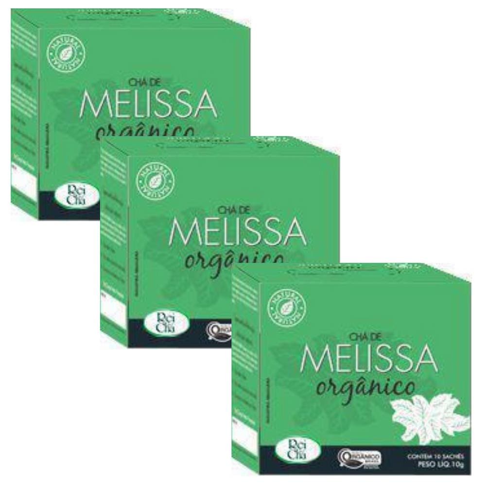 Kit 3cx Chá de Melissa – Orgânico (30 sachês) – Campo Verde