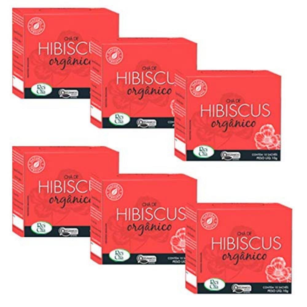Kit 6cx Chá de Hibiscus – Orgânico (60 sachês) – Campo Verde