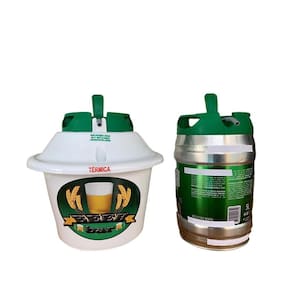 Cooler Portátil Com Manta Térmica Á Gelo P/ Barril 5L -  Branco