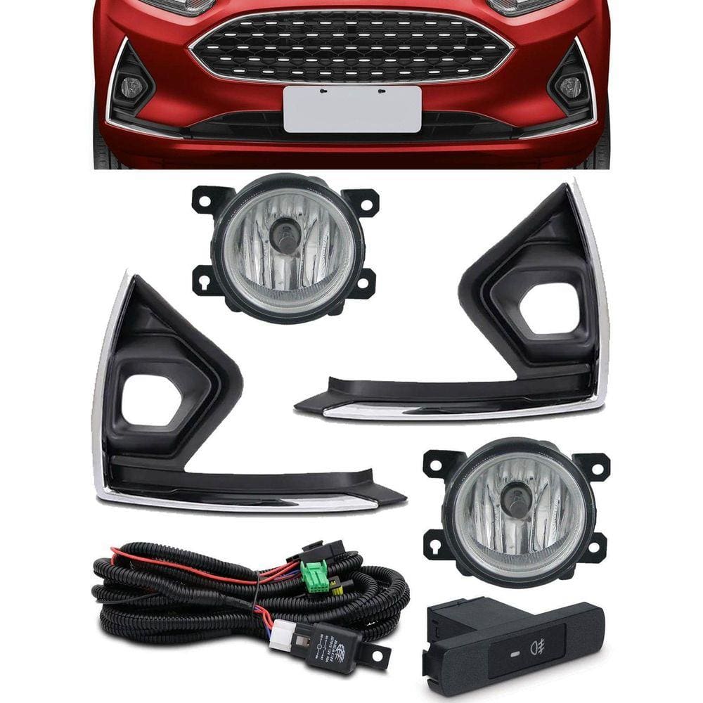 Kit Farol De Milha Neblina Ford Fiesta 2019