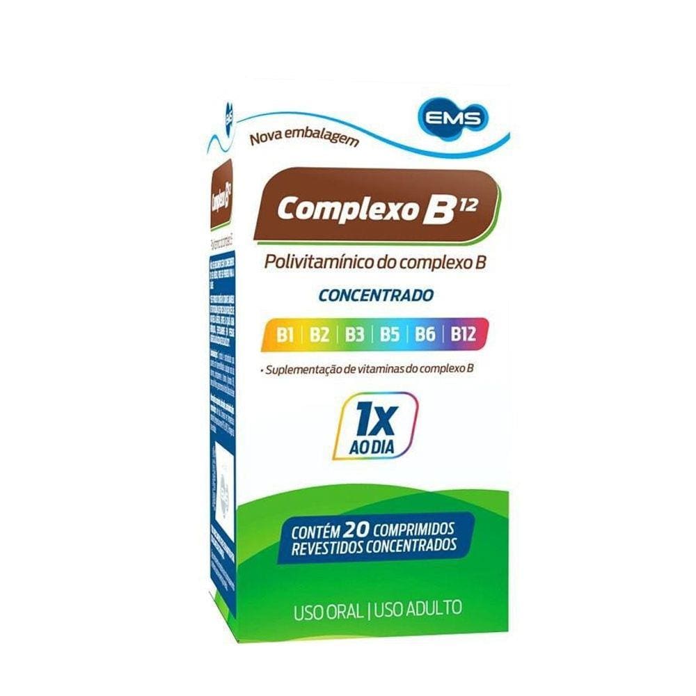 Complexo B Concentrado Com 20 Comprimidos Ems