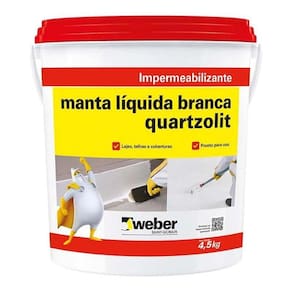 Impermeabilizante Manta Líquida 4,5Kg Branca Quartzolit