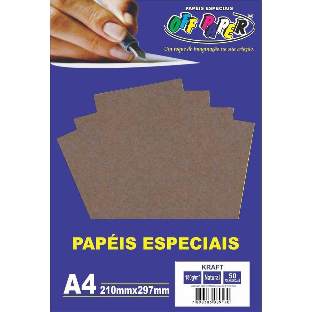 Papel Kraft Folha Kraft Natural A4 180G.