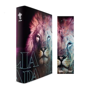 Biblia Leão NEON - Capa Dura - NTLH + Marca Página