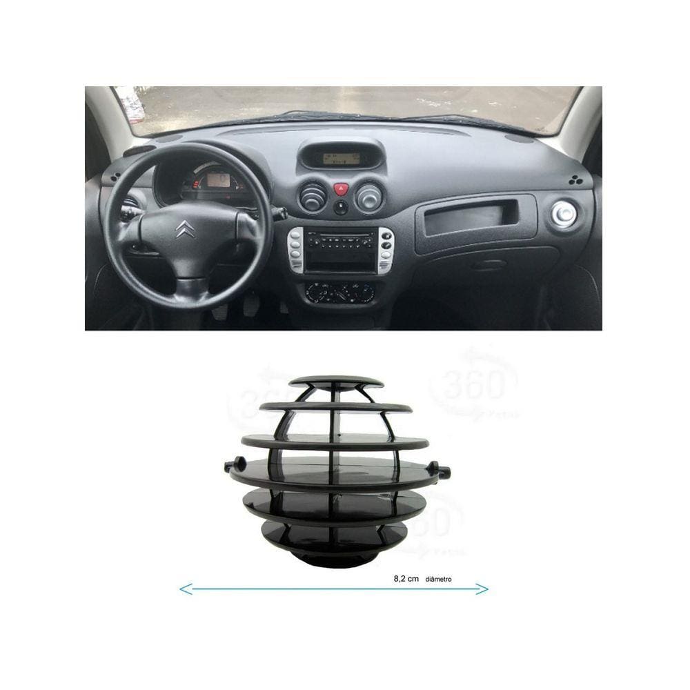 DIFUSOR DE AR CITROEN - C3 2011 a 2013 - PRETO GLOBINHO DF801