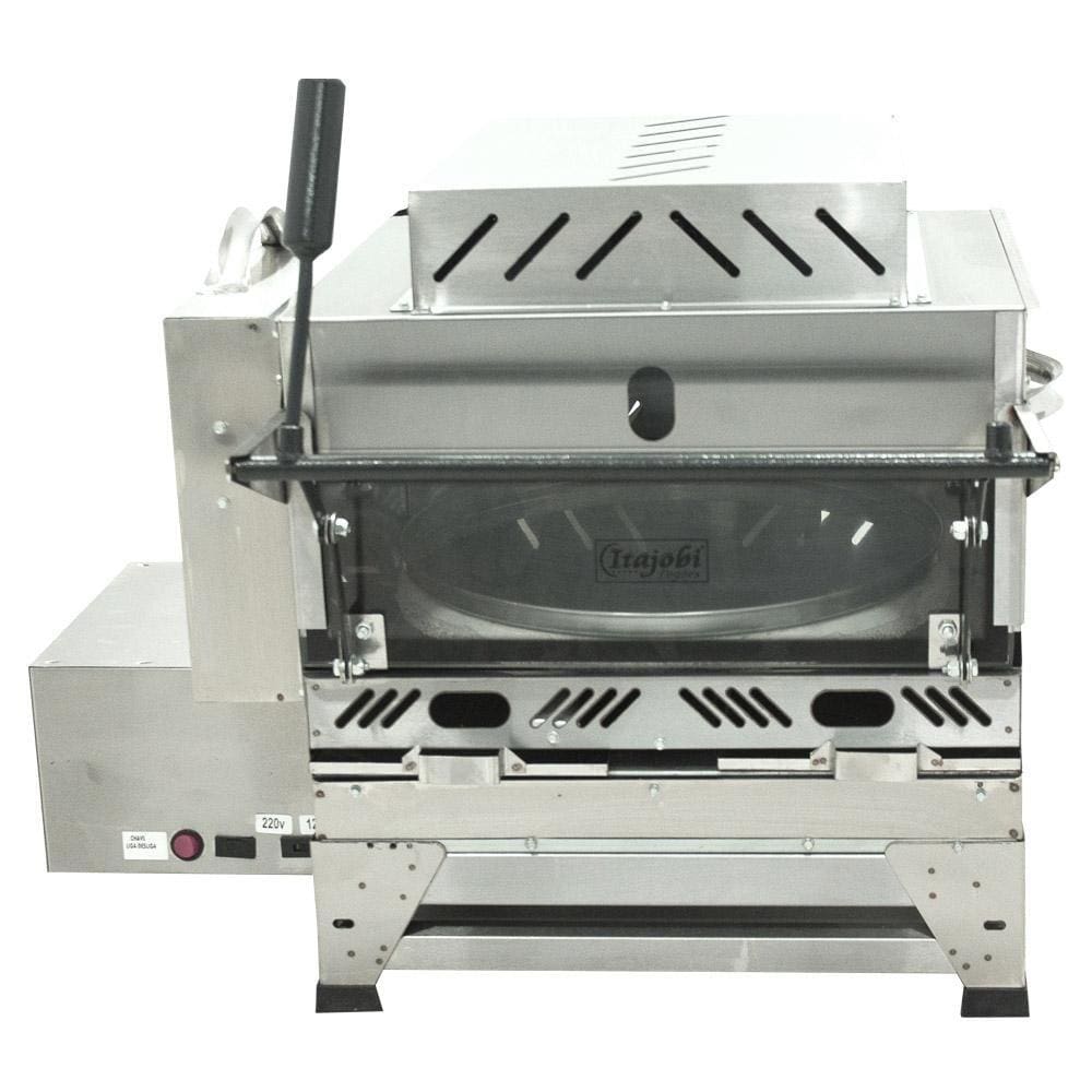 Forno de Pizza Grill Giratório Itajobi 48x43 cm com 1 Infravermelho Refratário