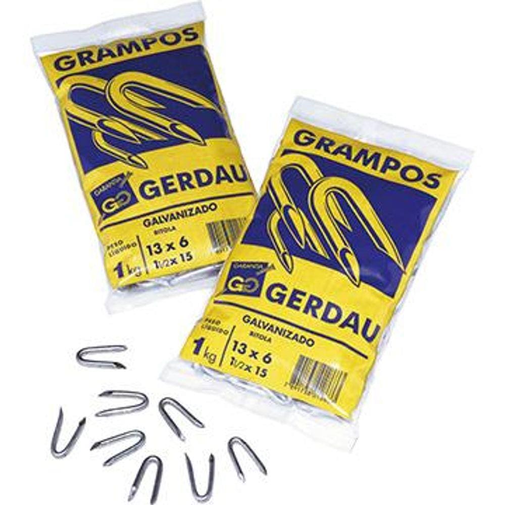 Grampo Gerdau Polido 7/8x12P 1kg Embalagem com 20 Unidades