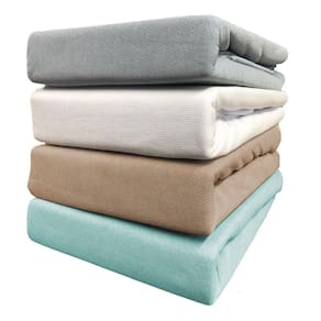 Capa para Colchão Solteiro em Malha com Ziper 20 cm Altura Sognare - Azul