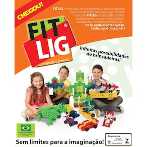 Brinquedo FITLIG de montar pedagógico - 260pçs.