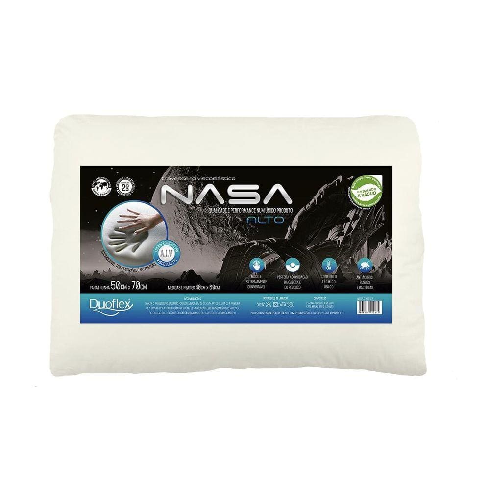 Travesseiro Nasa Alto 50X70X13 Duoflex