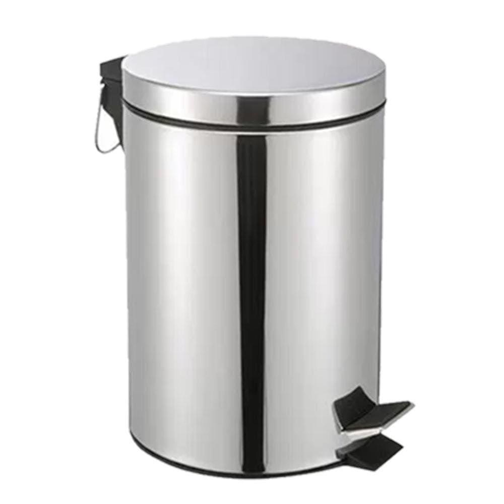 Lixeira Inox Com Pedal E Cesto De Lixo Interno Removível 5L