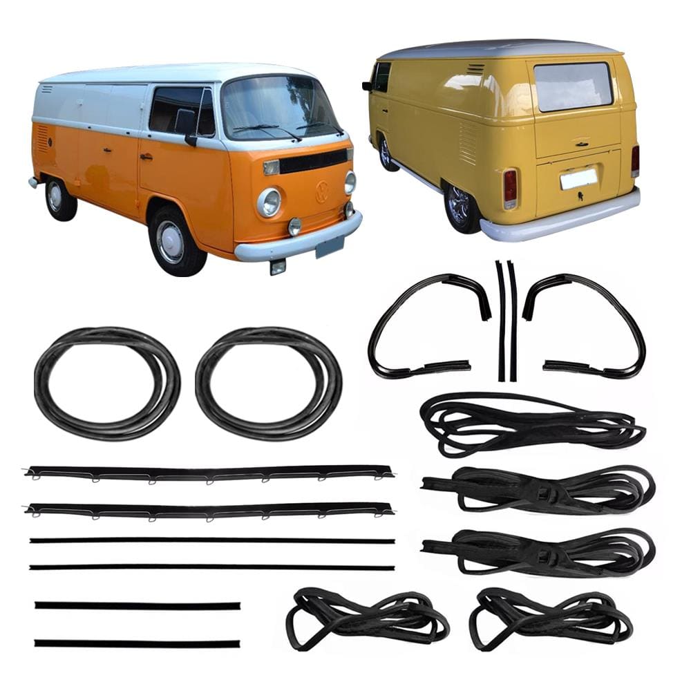 Kit Borracha Porta Canaleta Pestana Motor Kombi Furgao 75a96