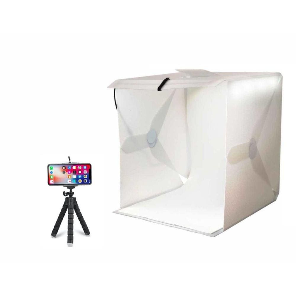 Mini Estúdio Fotográfico 36 Leds Com Tripé Para Celular
