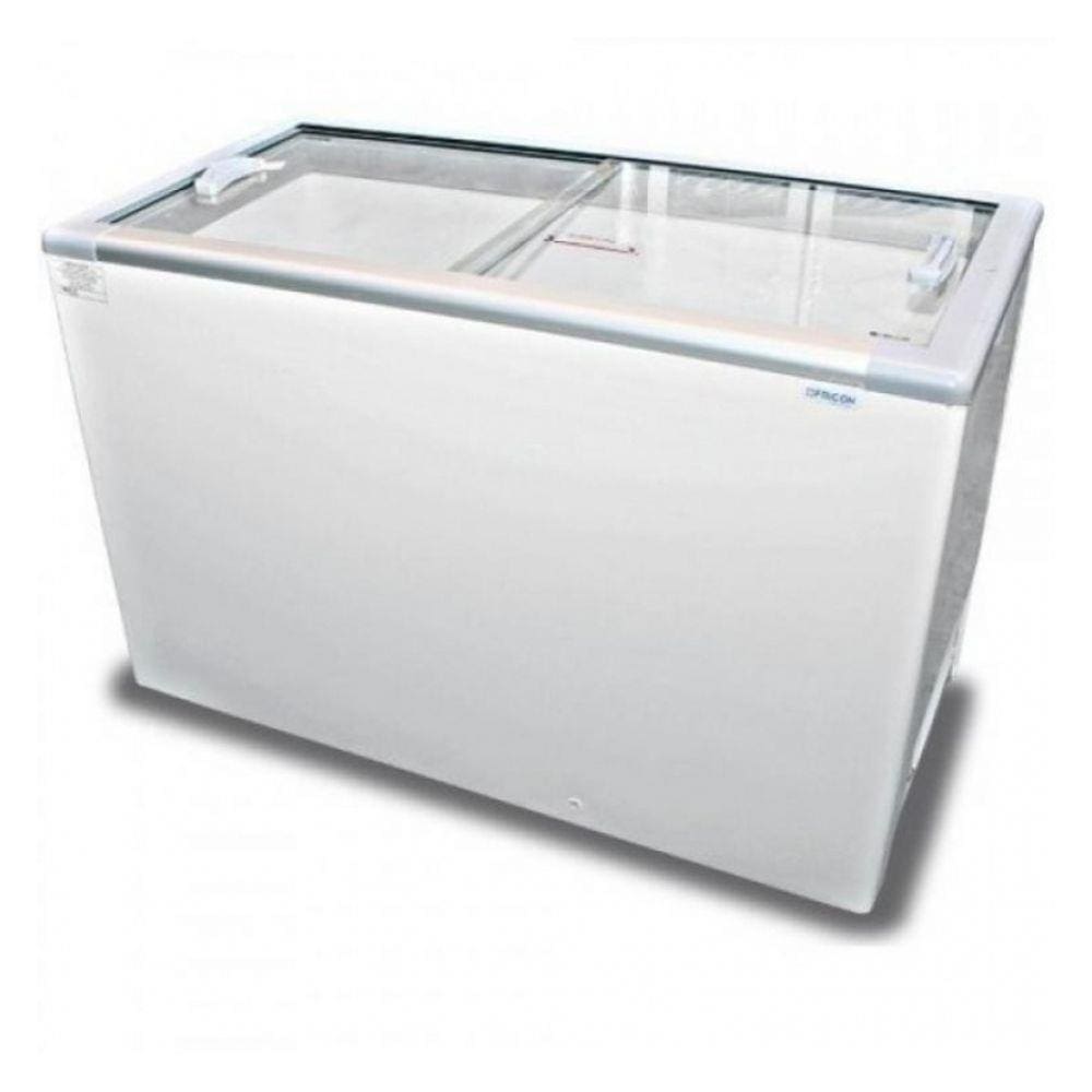 Freezer Horizontal Expositor Fricon Tampa de Vidro 411L HCEB 411 V - 127V