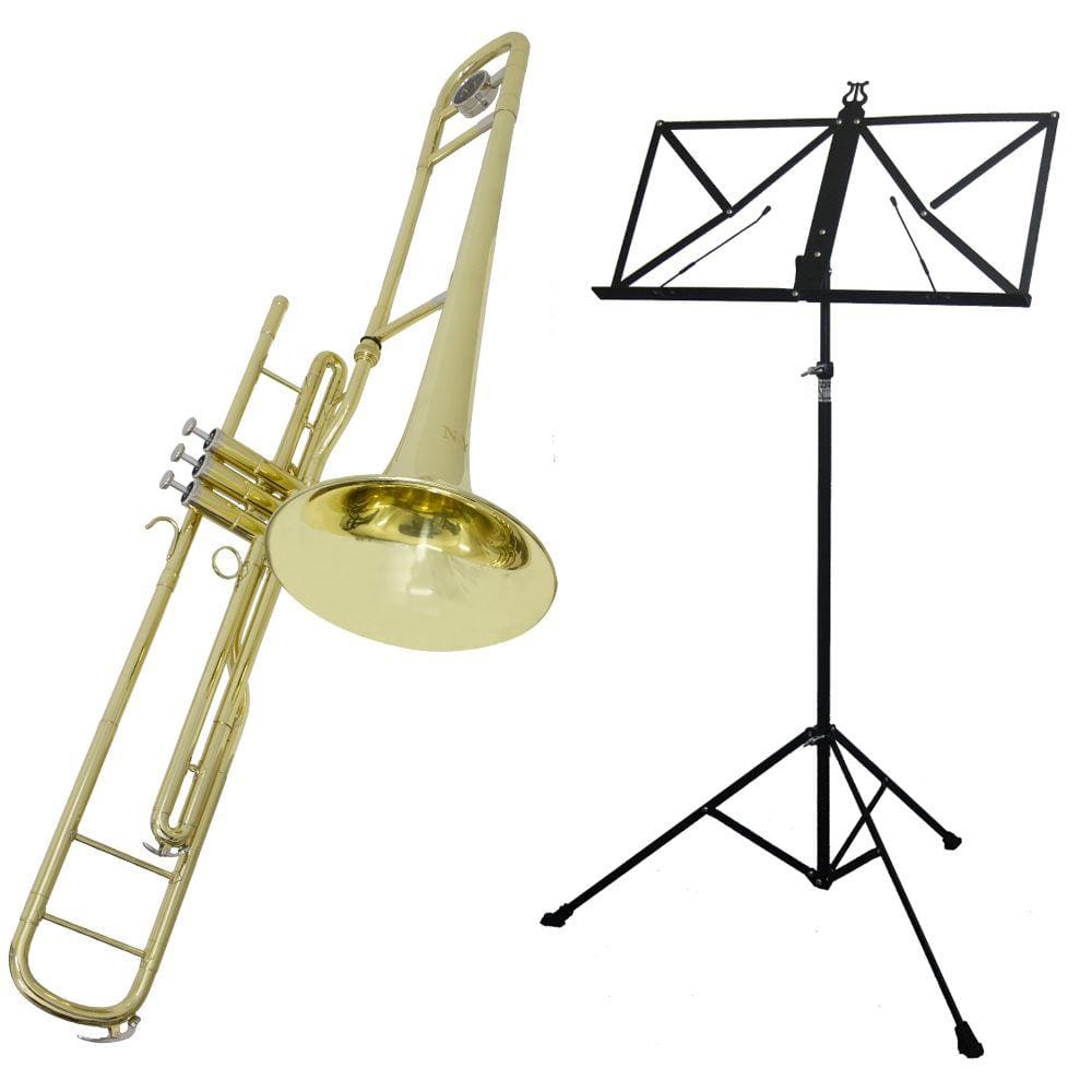 Kit Trombone de Pisto Tenor TB200PD New York + Estante de Partitura S2
