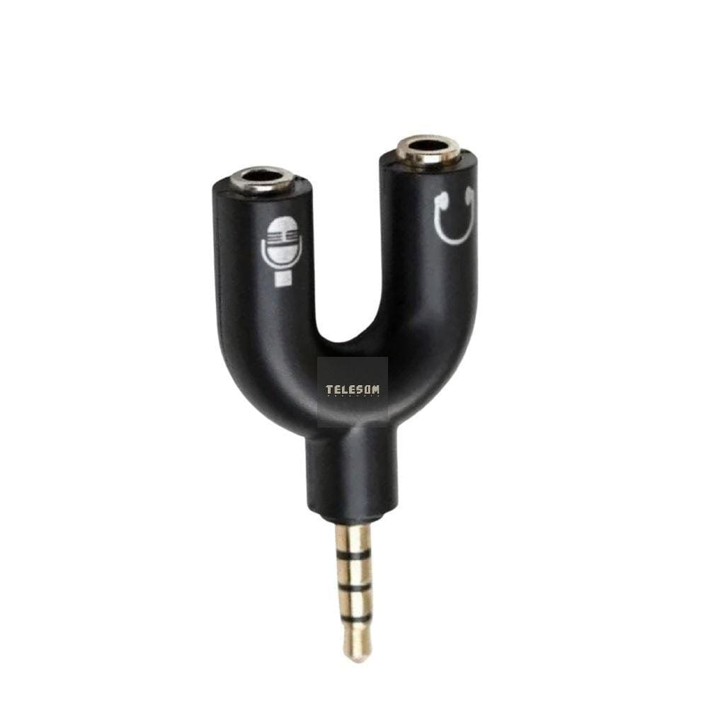 Cabo Adaptador Splitter P3 X 2 P2 Black