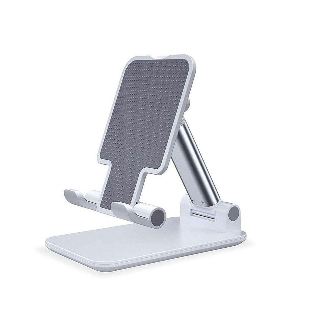 Suporte Celular E Tablet Ajustável Articulado De Mesa Branco
