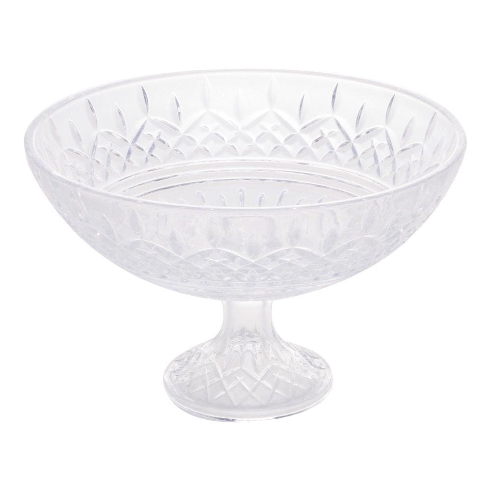 Centro De Mesa Wolff Cristal De Transparente Pé Lys 30X19Cm