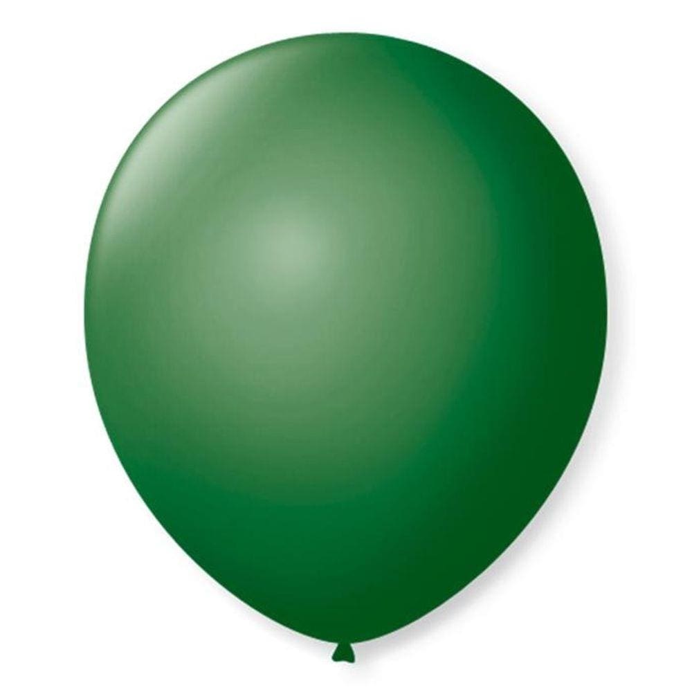 Balão São Roque Número 7 Verde Folha 50 Unidades