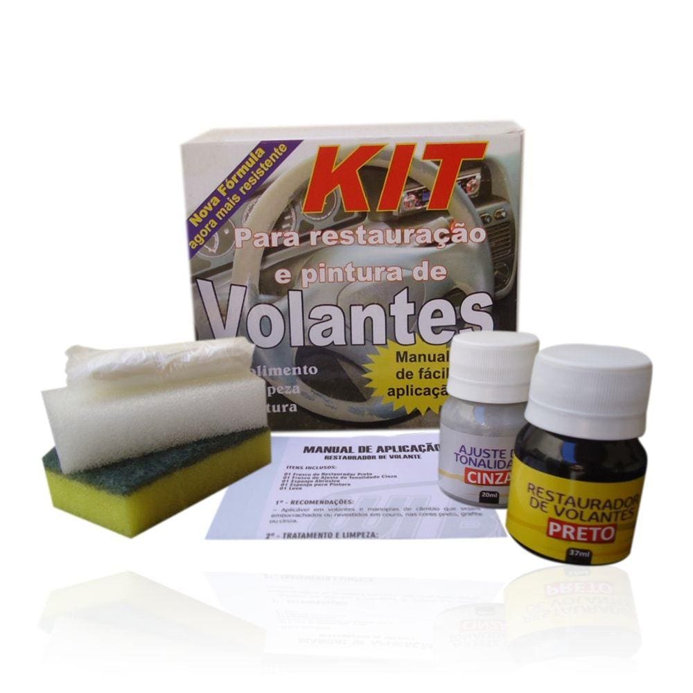 Restaurador Para Volantes Com Desgaste Ou Descascados Kit Tinta Automotiva