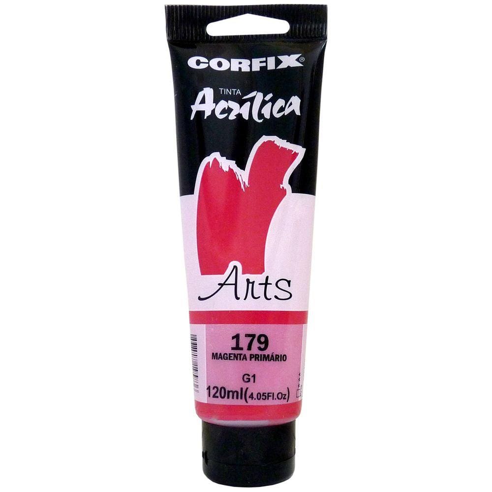 Tinta Acrílica Arts Corfix 120ml Cor Magenta Primário 179 G1