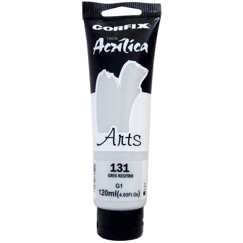 Tinta Acrílica Arts Corfix 120ml Cor Gris Neutro 131 G1