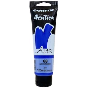 Tinta Acrílica Arts Corfix 120ml Cor Azul Ultramar 68 G1