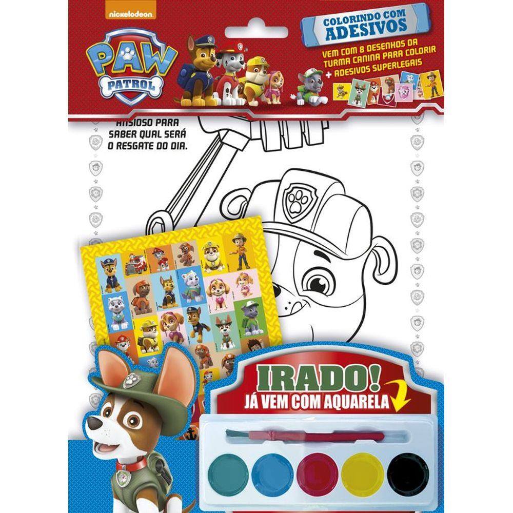 Livro Aquarela Para Pintar Patrulha Canina Paw Patrol