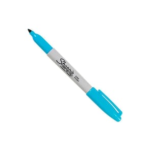 Caneta Marcador Permanente Sharpie Ponta Fina Cor Turquesa