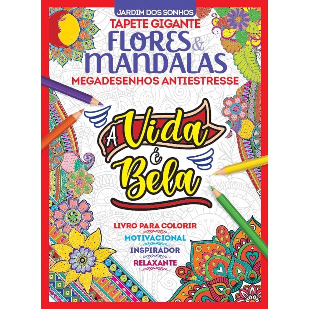 Tapete Gigante Flores e Mandalas Megadesenhos Antiestresse