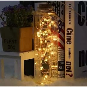 5 Fio De Fada Led 3 Metros Arame Decoração Natal Cobre Pilha