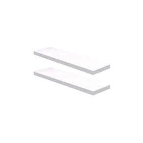 Kit 2 Prateleiras Suporte Embutido 90x25x4 cm Branca - Conceito